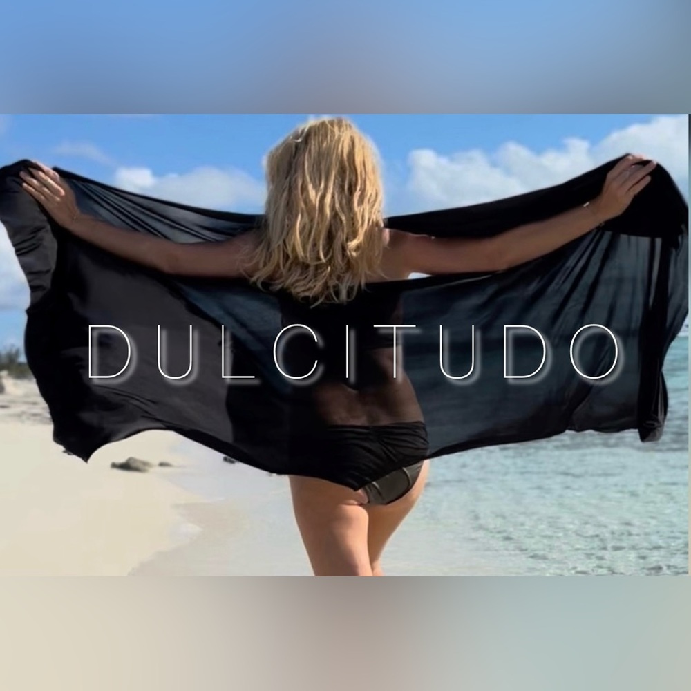 Elegant Black Swim Coverup for Effortless Beach Style / small 100% real silk bag